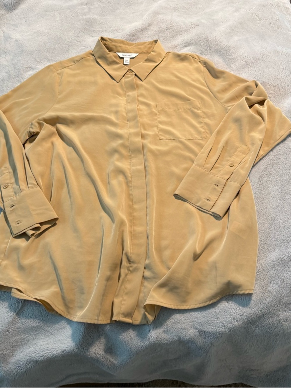 Nine West Women's Button-Down Shirt in gold